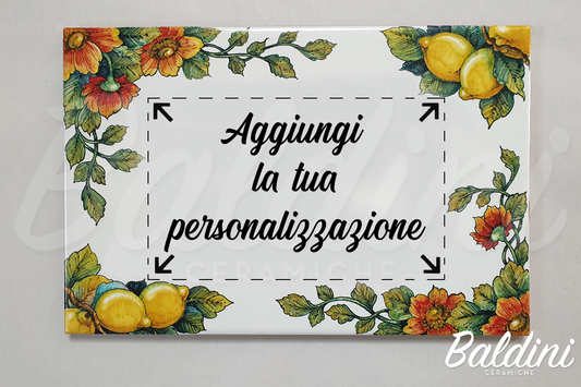 Mattonella rettangolare Fuori porta - Fiori e Limoni