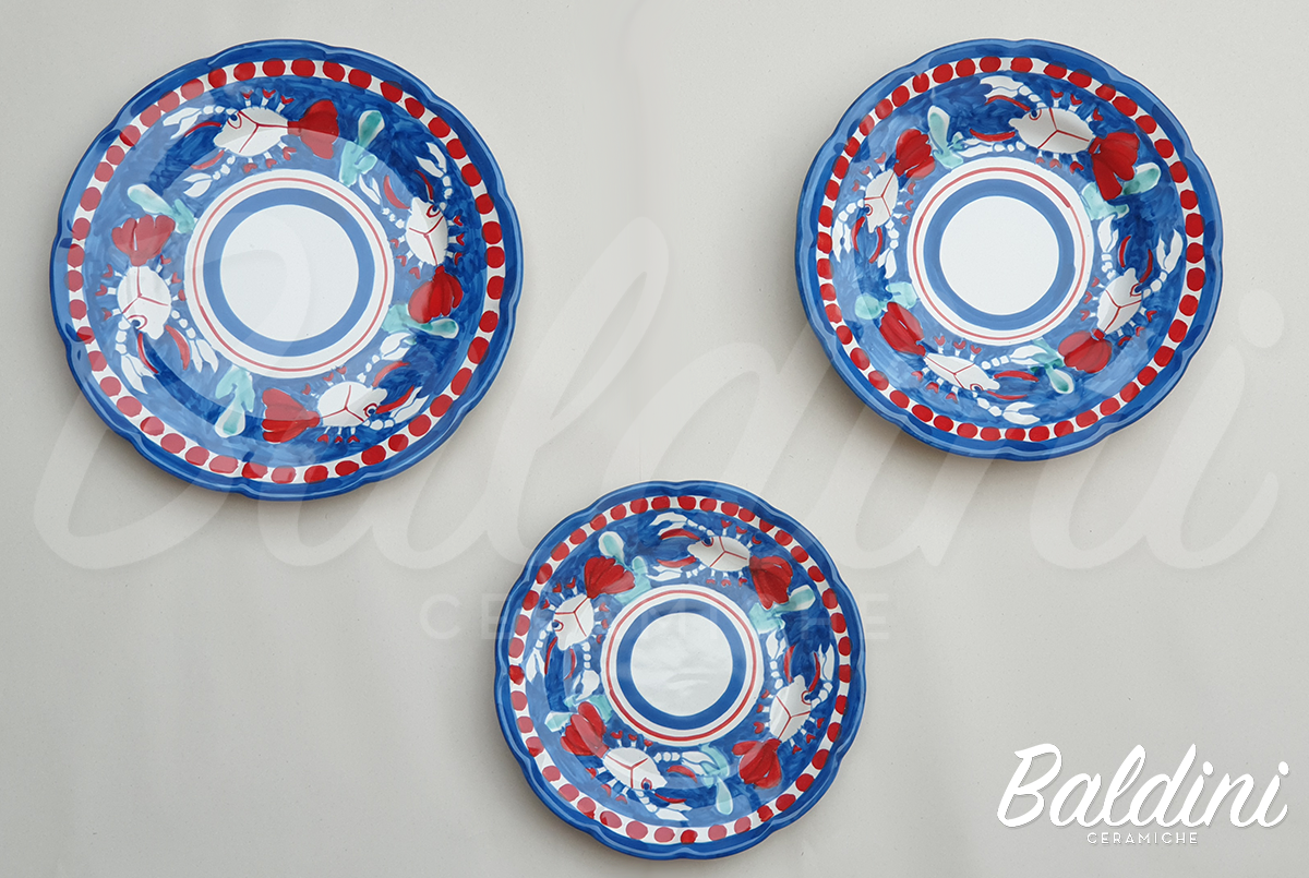 Tris Piatti tipo Vietri Animaletti Vietri