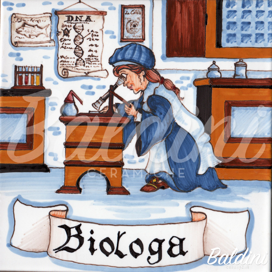 Mattonelle mestieri Biologa - 20 x 20