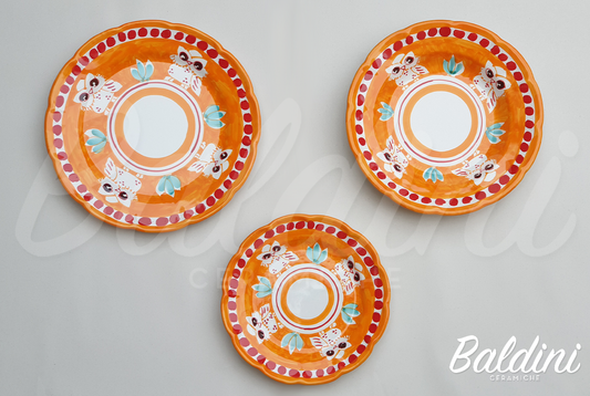 Tris Piatti tipo Vietri Animaletti Vietri