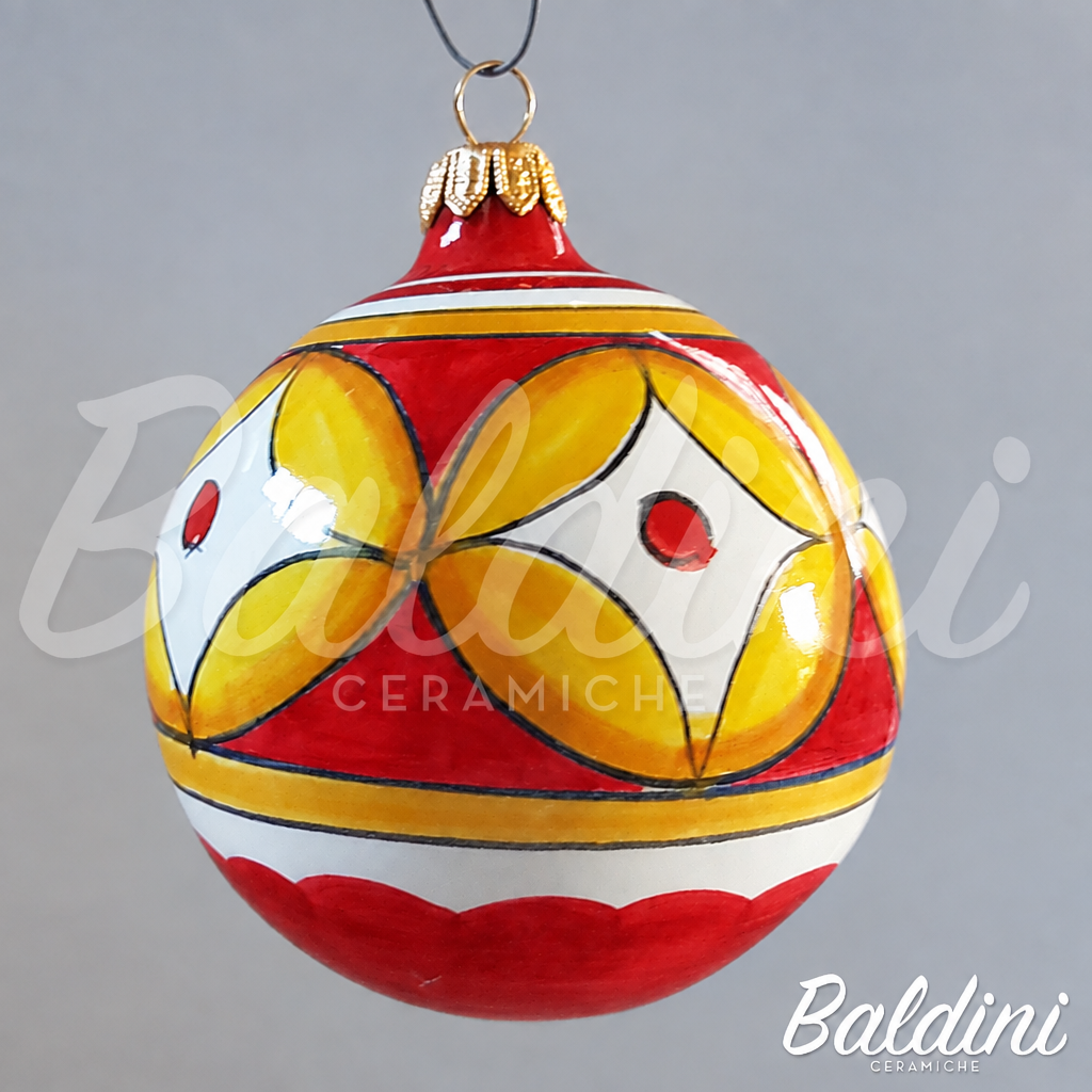 Pallina geometrica rossa corretta anche nella parte alta