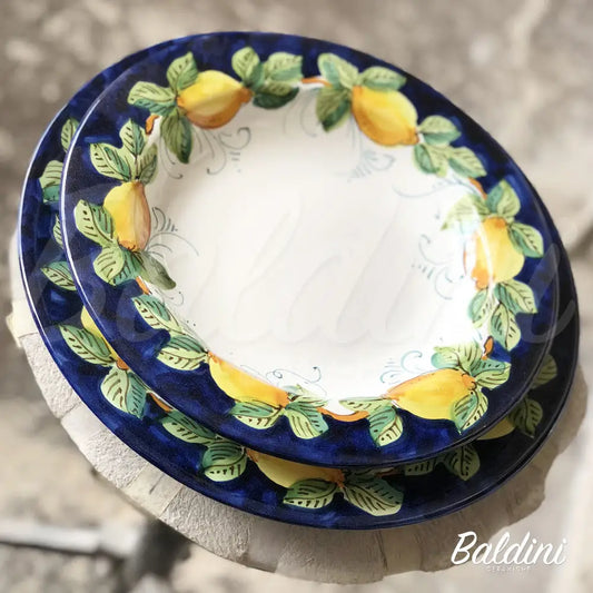 Piatti da Tavola - Limoni Intorno Per 1 persona (3 Pz.) / Blu