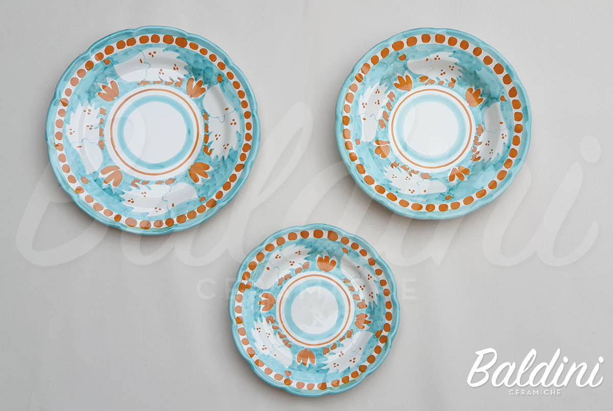 Tris Piatti tipo Vietri Animaletti Vietri